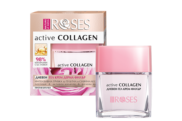 AGIVA ROSES Denný krém vyplňujúci vrásky s aktívnym kolagénom 50 ml,sklo