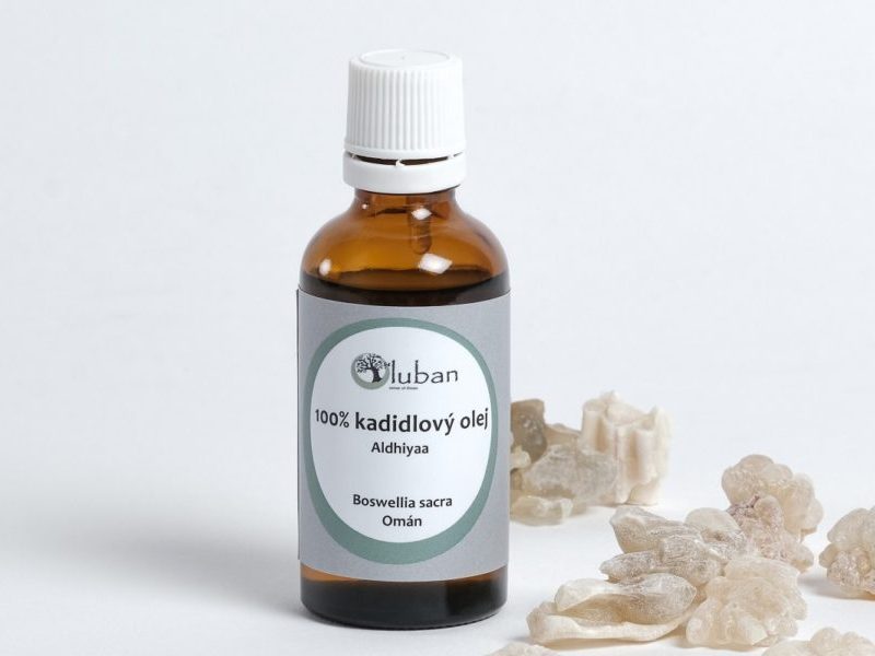 100% Pravý kadidlový olej z Ománu Aldhiyaa Frankincense Oil, LUBAN, 50ml