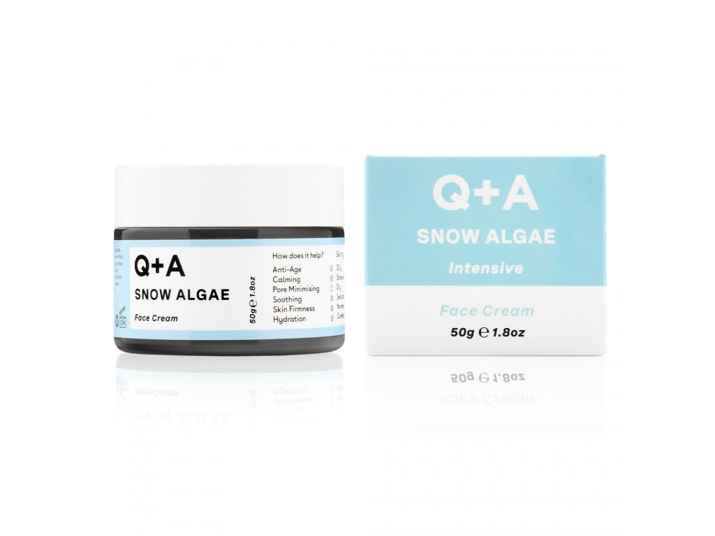 Q+A Intenzívny krém na tvár Snow Algae, 50g
