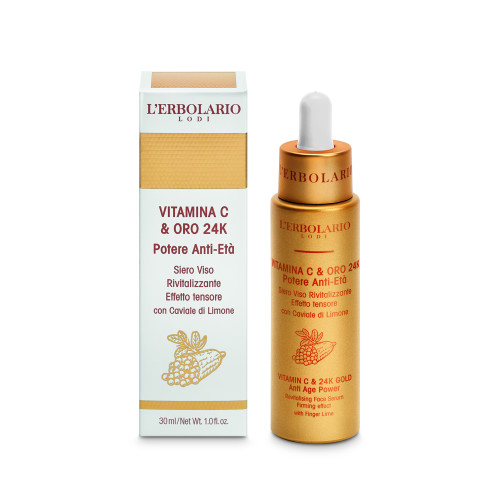 L'Erbolario Vitamina C and Oro 24K Pleťové sérum 30 ml