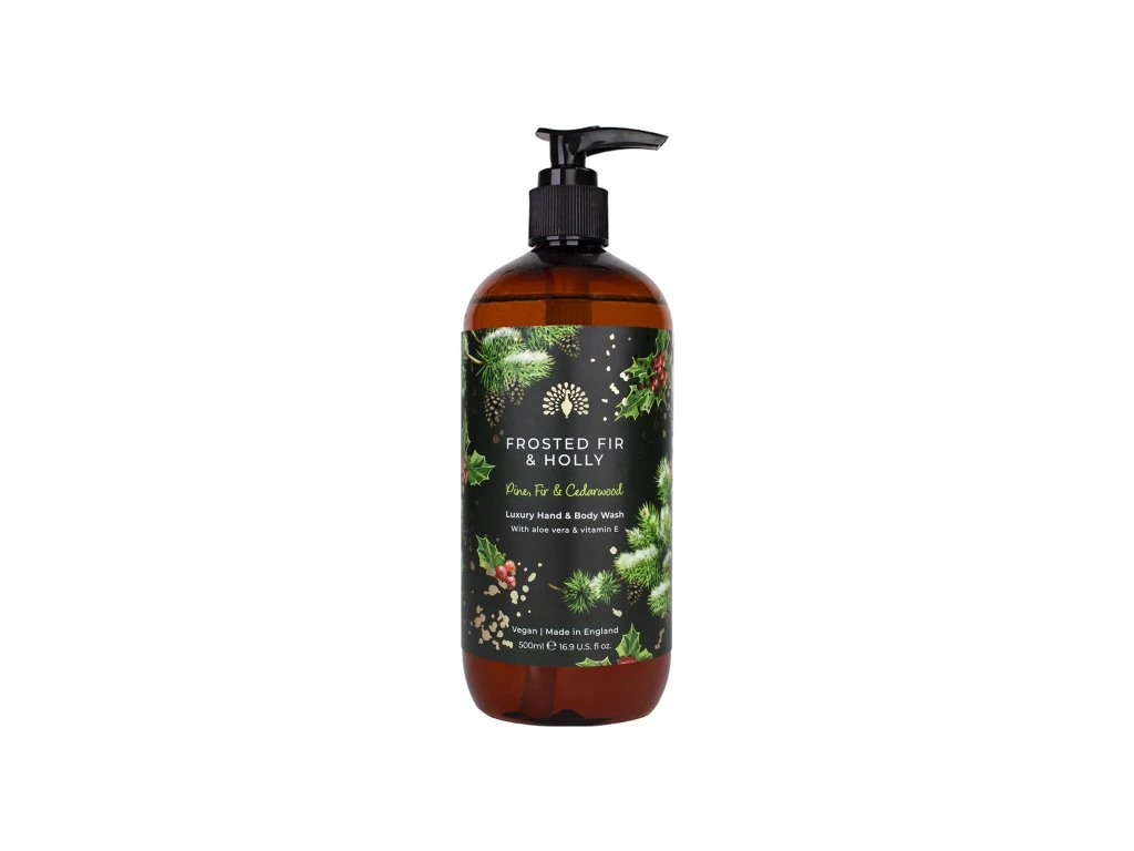 English Soap Company Frosted Fir & Holly Tekuté mydlo na telo a ruky, 500 ml