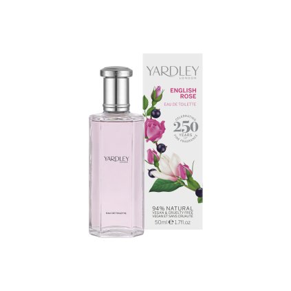 YARDLEY Anglická ruža Dámska toaletná voda, s nežnou, kvetinovou vôňou 50 ml