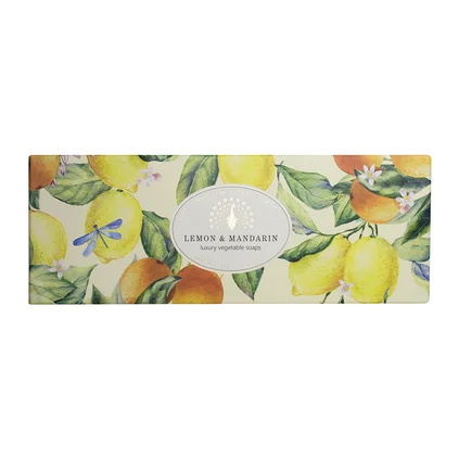 English Soap Company Citron a Mandarinka, Darčeková sada tuhých mydiel, 3 × 100 g