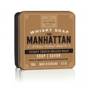 Scotish fine Soap Pánske mydlo WHISKY MANHATTAN, plechová krabička,100G