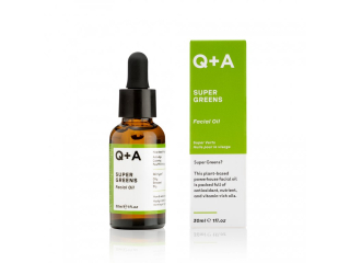 Q+A Super Greens olej na tvár, Vegan,30ml