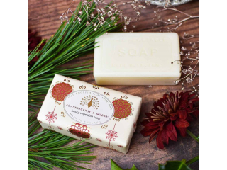 English Soap Company Vianočné tuhé mydlo Kadidlo a Myrha 190g